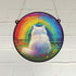 Persian Cat Rainbow Bridge Stained Glass Effect Suncatcher